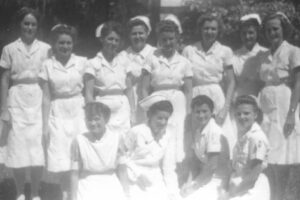 old black and white photo of nurses